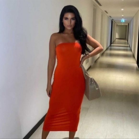 Midi Maxi Dress w/ back slit - Picture 6 of 9